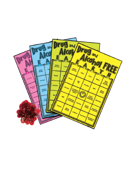 Drugs & Alcohol Free Earth Bingo Game