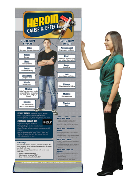 C&E Heroin Retractable Banner w/Stand