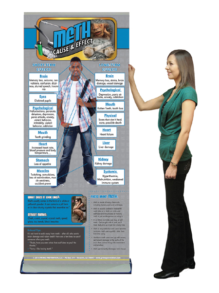 C&E Meth (Methamphetamine) Retractable Banner w/Stand