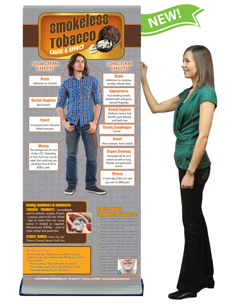 C&E Smokeless Tobacco Prevention Retractable Banner w/Stand