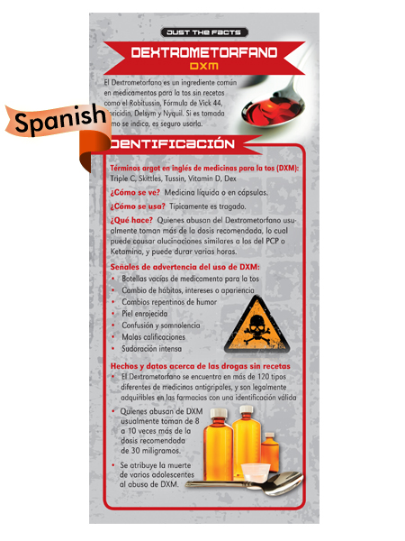 *SPANISH* Just the Facts Rack Card: DXM (Dextromethorphan)