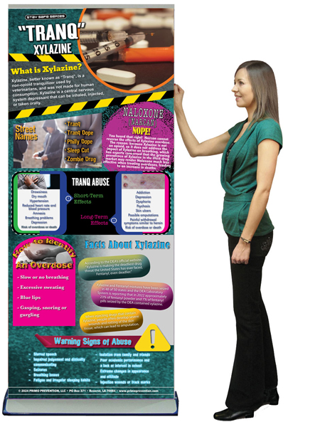 "Tranq" Xylazine Presentation Banner w/Stand